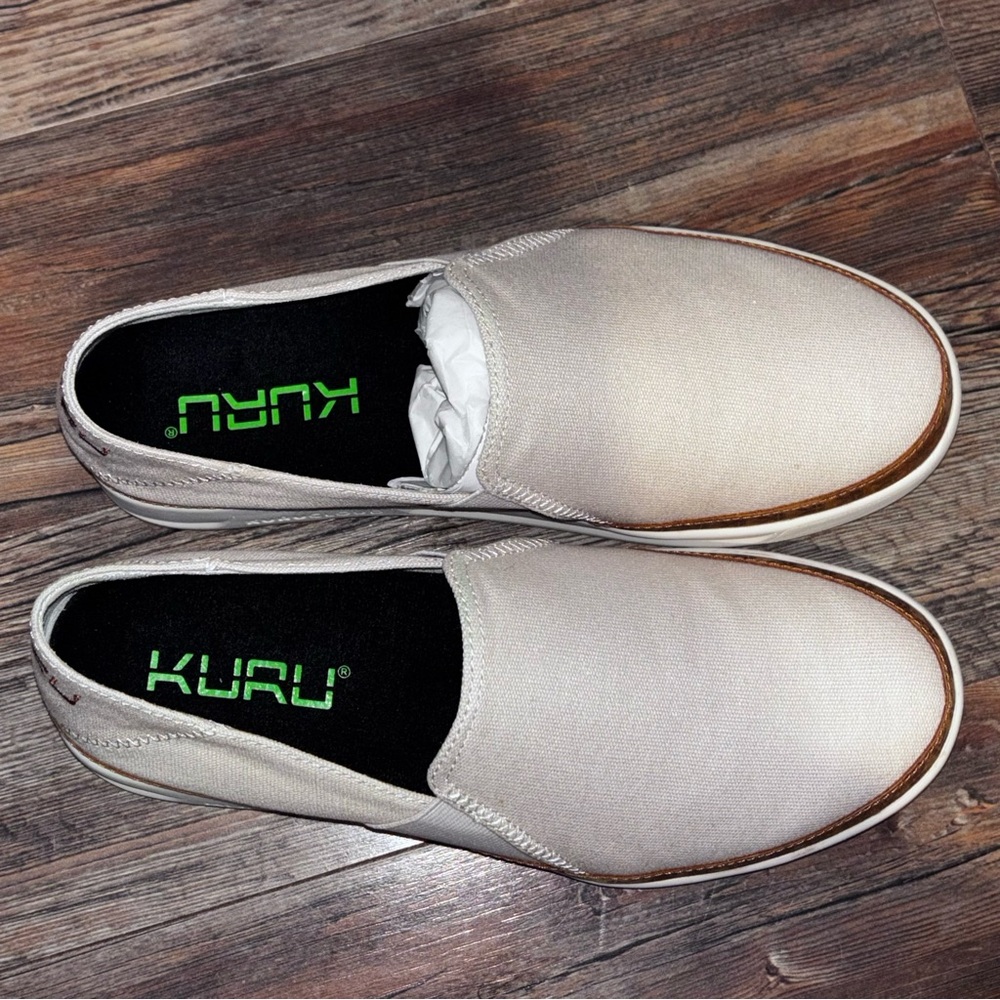 Kuru Roam Alta Slip-On Sneakers Size 10 Casual Shoes Comfort Walking Beige - Picture 5 of 7